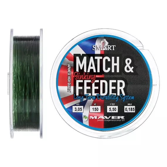 Жилка Smart Match & Feeder Sinking 150m 0.260mm 7.25kg, Діаметр: 0.260mm, Розмотування: 150m, фото 